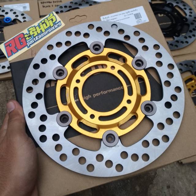 disk piringan cakram brembo RS gold floating grey 220mm flat datar original thailand universal