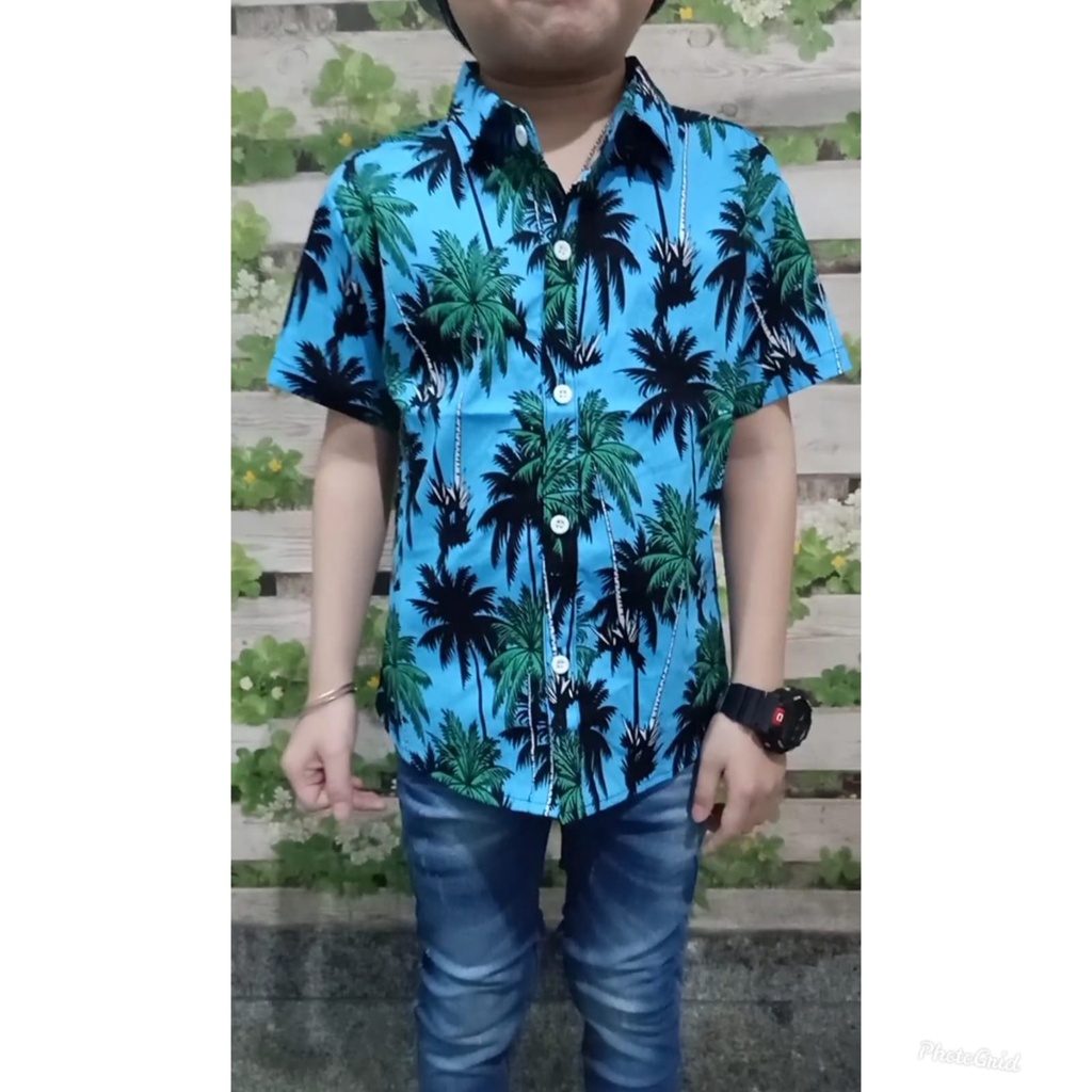 TC87 KEMEJA PANTAI ANAK LENGAN PENDEK/HEM ANAK COWOK KEREN/KEMEJA SANTAI