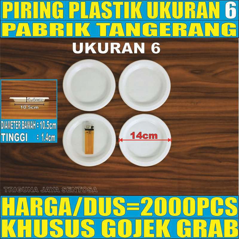 Piring Plastik 2000pcs Uk 6 Kecil S Per Dus Party Kue Makan Murah P6