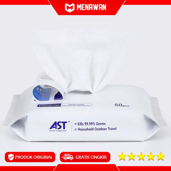 Tissue Basah Alkohol Tisu Antiseptic 75% Alcohol 50 Wipes Original