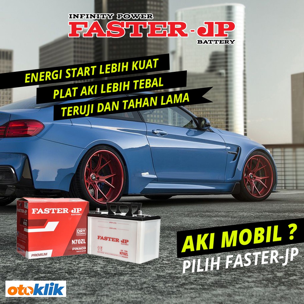 Faster JP N70ZL Aki Basah Mobil