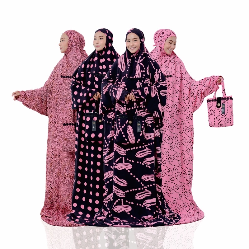 Mukena Terusan Renda Premier Pink