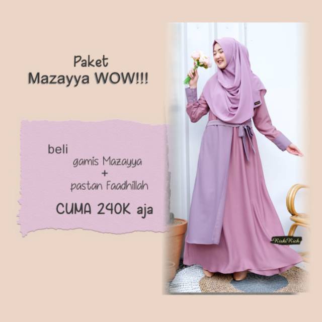 ❤️ZYN❤️GAMIS MAZAYYA SET BY RISKIRICH GAMIS DUA WARNA GAMIS RISKI RICH