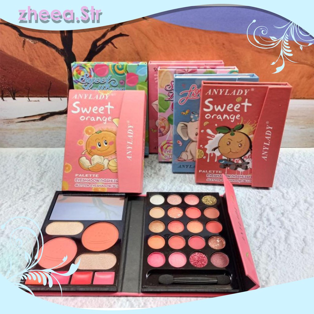 Eyeshadow Palette Kosmetik Wanita Anak Dompet Anylady Sweet Sedang Murah