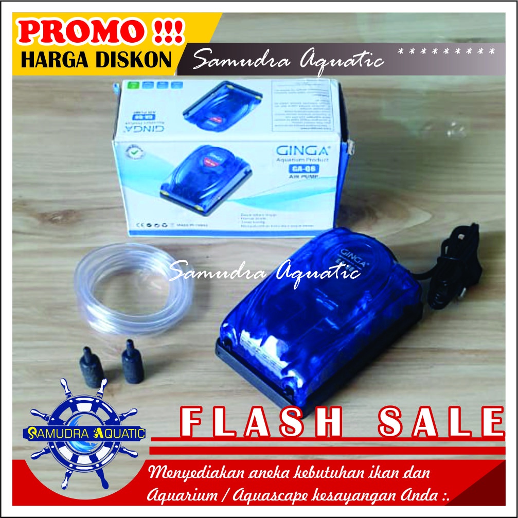 PAKET AERATOR LENGKAP 2 Lubang, Air Pump Mesin Airator Aquarium Aquascape, FREE BUBLEWRAP