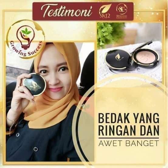 BEDAK NATURAL DAN PINK SR12 / BEDAK PADAT TAHAN LAMA / BEDAK ANTI LUNTUR / SPF MENGANDUNG FOUNDATION-6