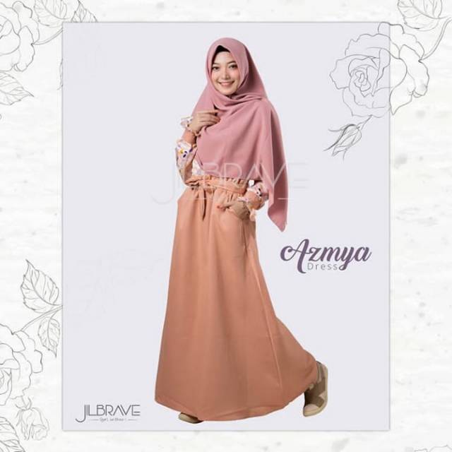 [JILBRAVE] Azmya dress peach