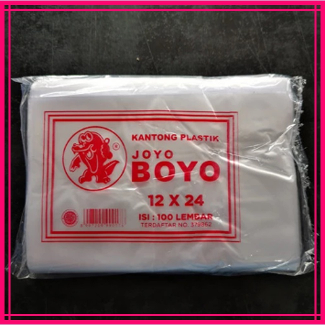 Kantong Plastik PE HD Joyo Boyo / Plastik ES 1/2kg 12x24 Tahan Panas