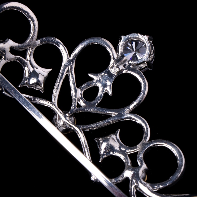 Siy Mahkotatiara Bentuk Hati Aksen Berlian Imitasi Untuk Pengantin Wanitapromkontes