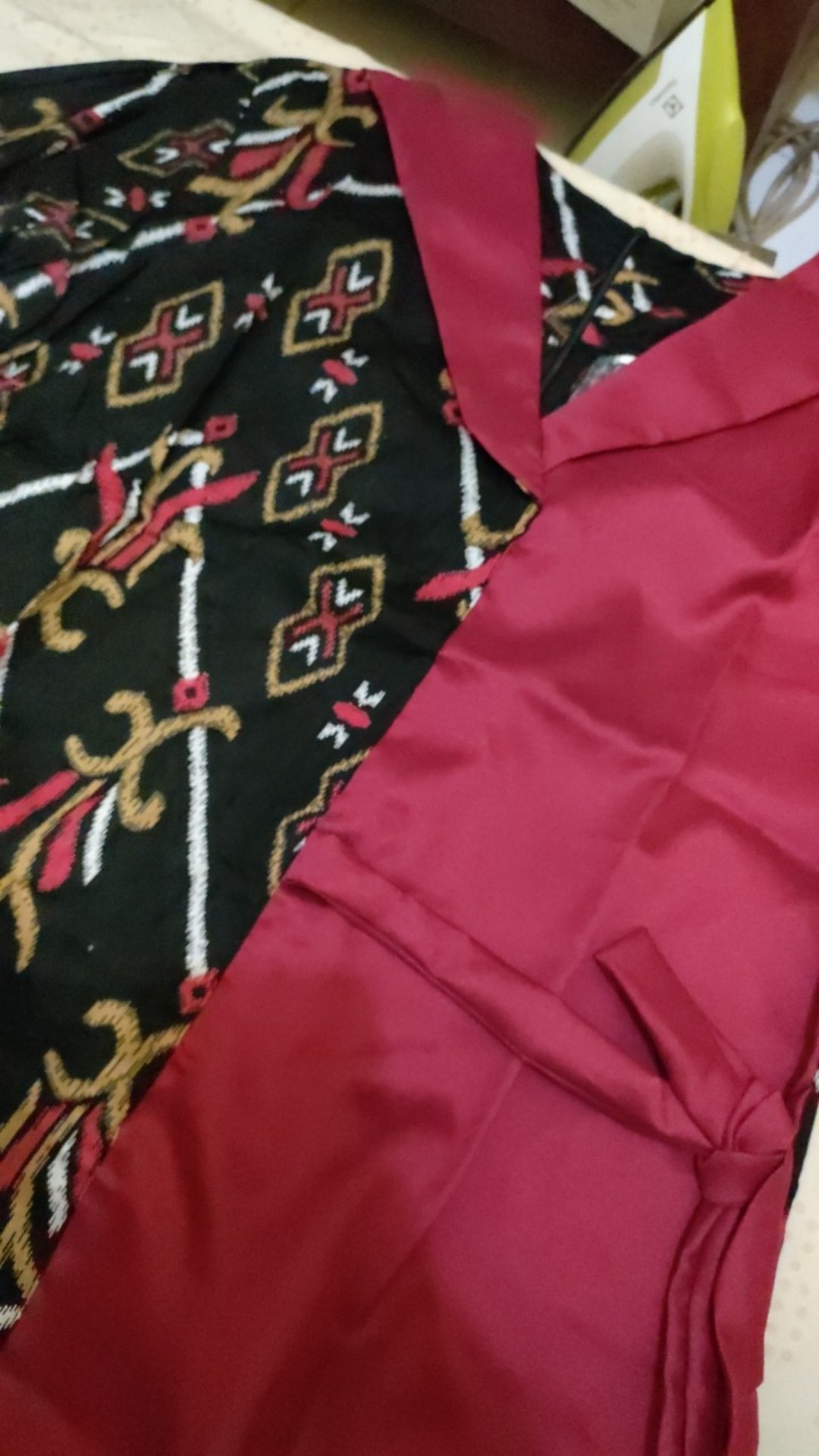 Tey-17 Batik Wanita Asj Sa Hrb026 Kenongo Kemeja Tosca Pendek