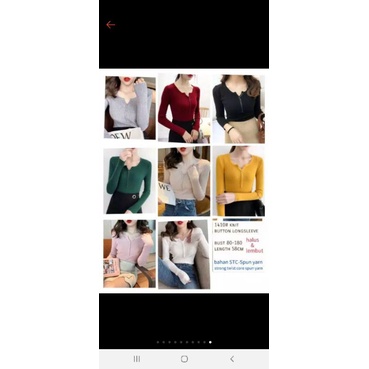 atasan rajut import lengan panjang