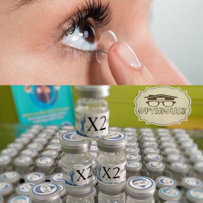 softlens bening pemakaian 1 tahun X2 clear