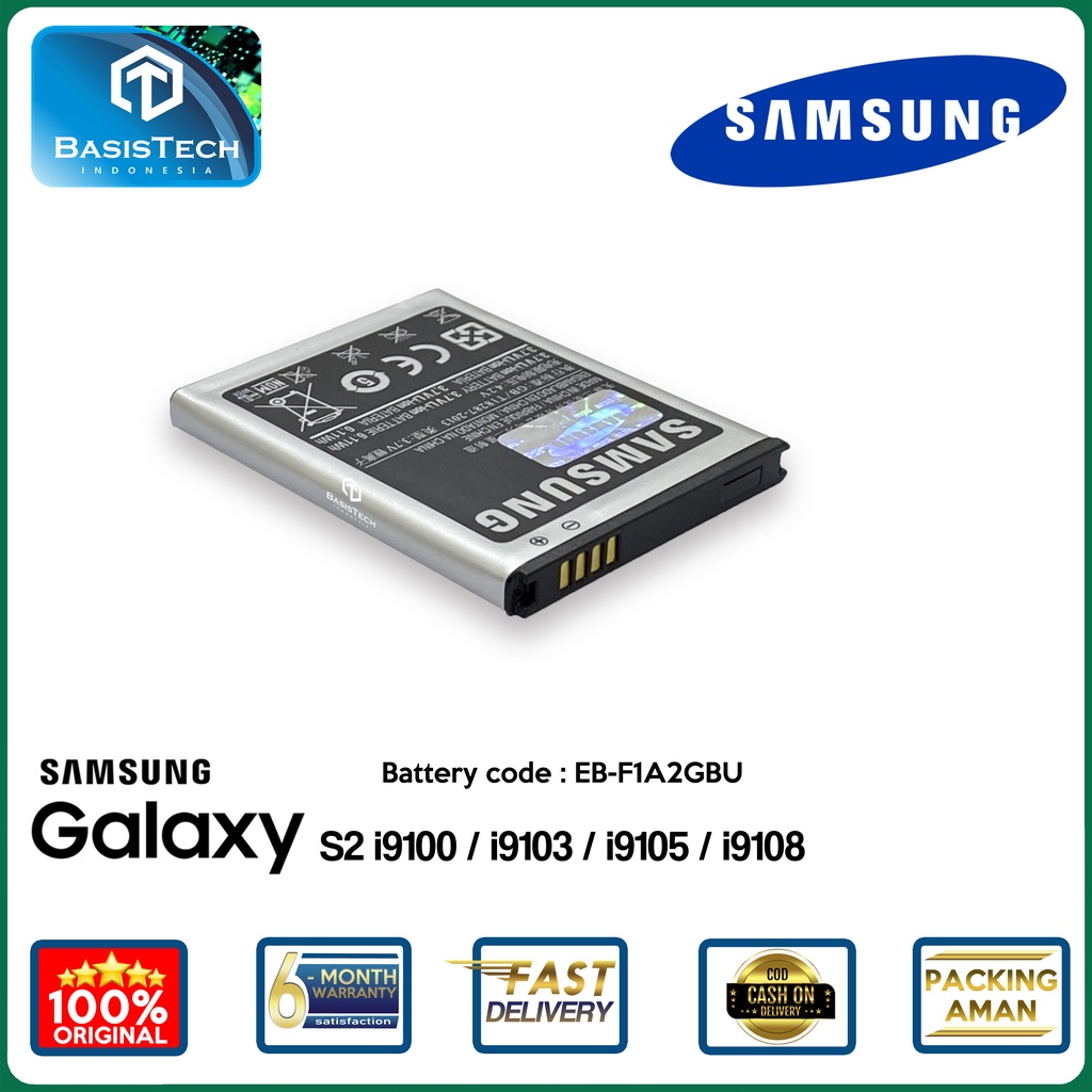 BATERAI SAMSUNG S2 i9100 - i9103 - i9105 - i9108 - EB-F1A2GBU - ORI