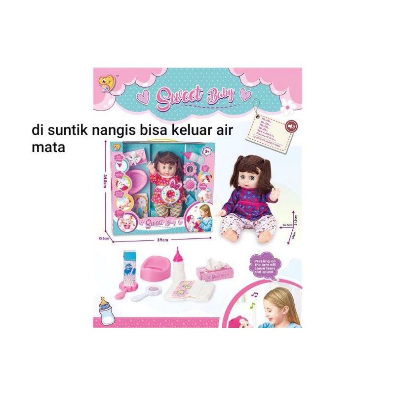 Boneka Sweet baby Hijab bisa bersuara bisa nangis kluar air mata
