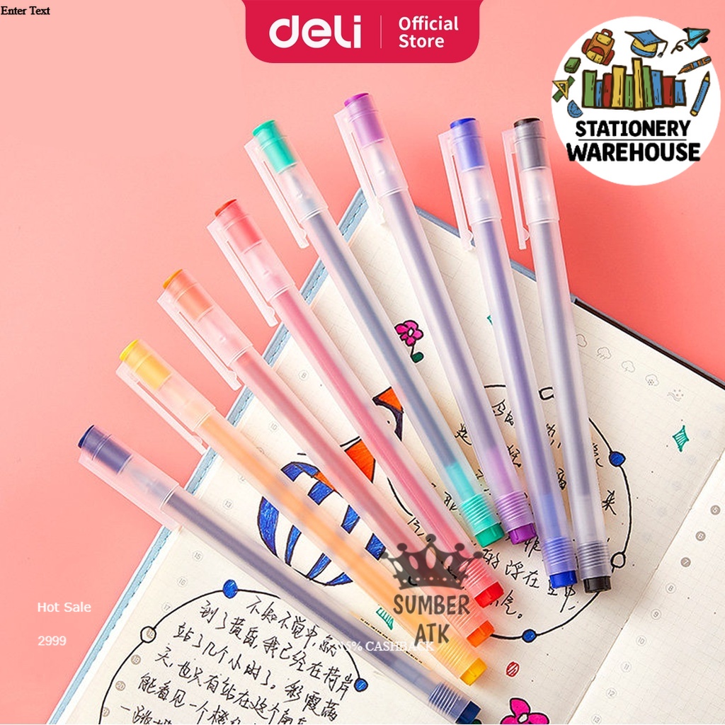 

Deli Color Gel Pen Pulpen Gel 8 Warna Cerah Needle Tip 0.5mm Panjang Penulisan Hingga 400m A119