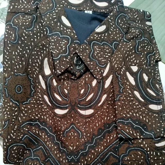 Saptha Kemeja Batik Solo Lengan Panjang Bahan Katun Halus Full Furing  By Batik Kanaya