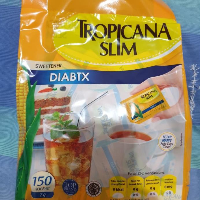 

GULA TROPICANA SLIM DIABTX SWEETENER 150 SACHET GROSIR DIABETES