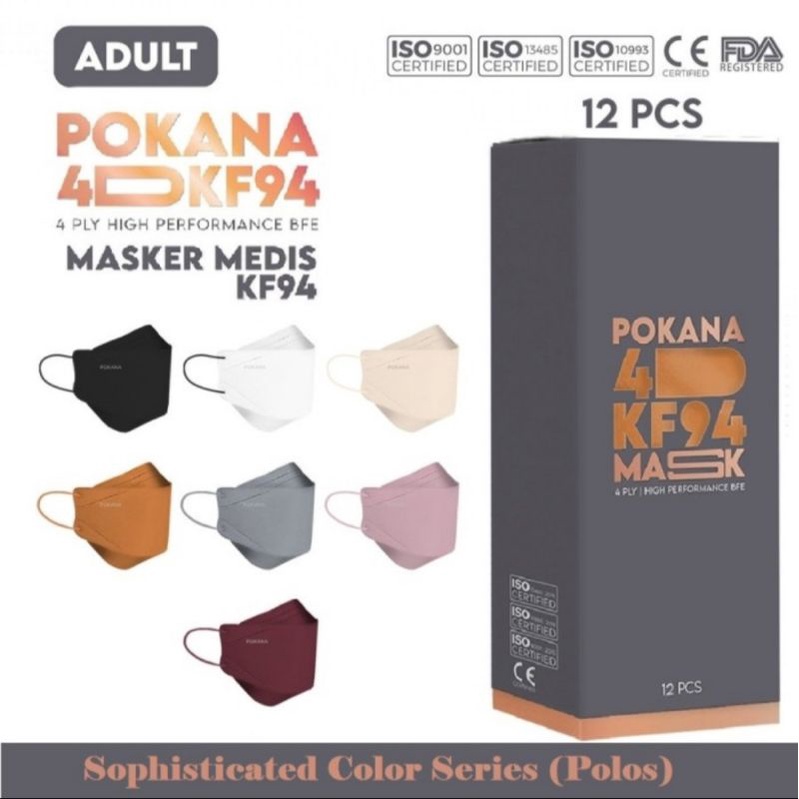 MASKER POKANA 4D KF94 4 PLY MEDIS - PER PCS