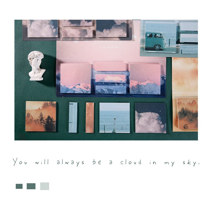 

HJK Cloud in My Sky Sticky Notes Set / Kertas Memo Tempel Lucu Unik Murah