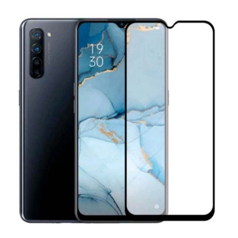 TEMPER GLASS KACA FULL LAYAR TYPE OPPO A91/F15/RENO 3 ANTI GORES PELINDUNG LAYAR HP