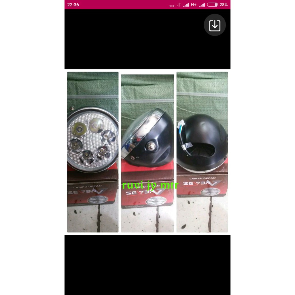 Refektor / Lampu Depan Model Cb 100 Led 6 Mata