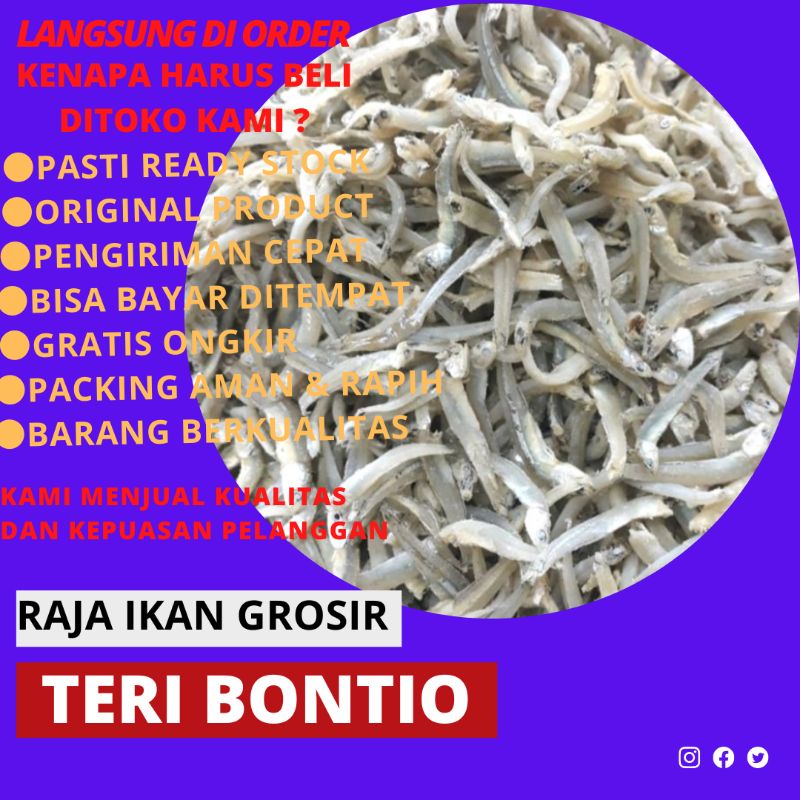

IKAN ASIN TERI BONTIO SUPER BAGUS 1 KILO