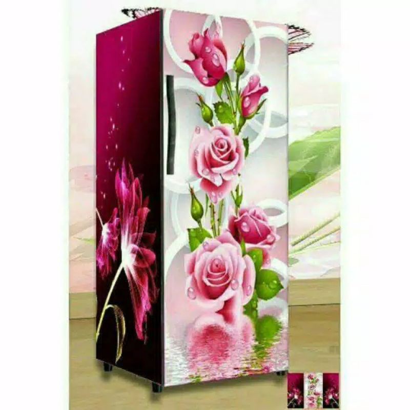 stiker kulkas motif bunga mawar