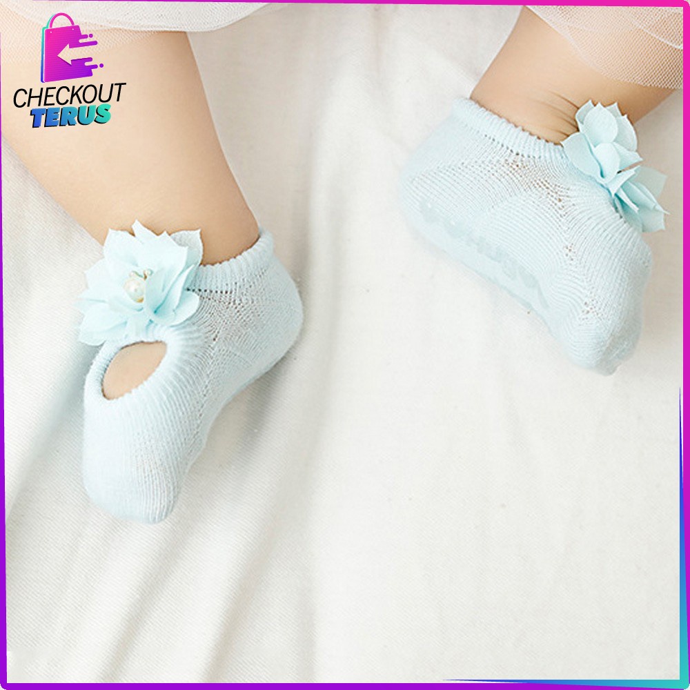 CT P212 Kaos Kaki Pendek Bayi Cewek 3IN1 Motif Renda Bunga Pita Kaus Kaki Bahan Katun Anak Perempuan Lucu Dapat 3 Pasang Korean Style