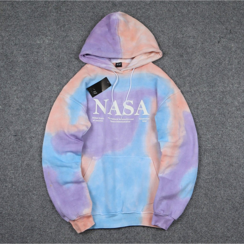 Jaket Sweater Hoodie NASA TIE DYE – Lilac Edition Trendy Casual Unisex Good Brand Quality Stylish