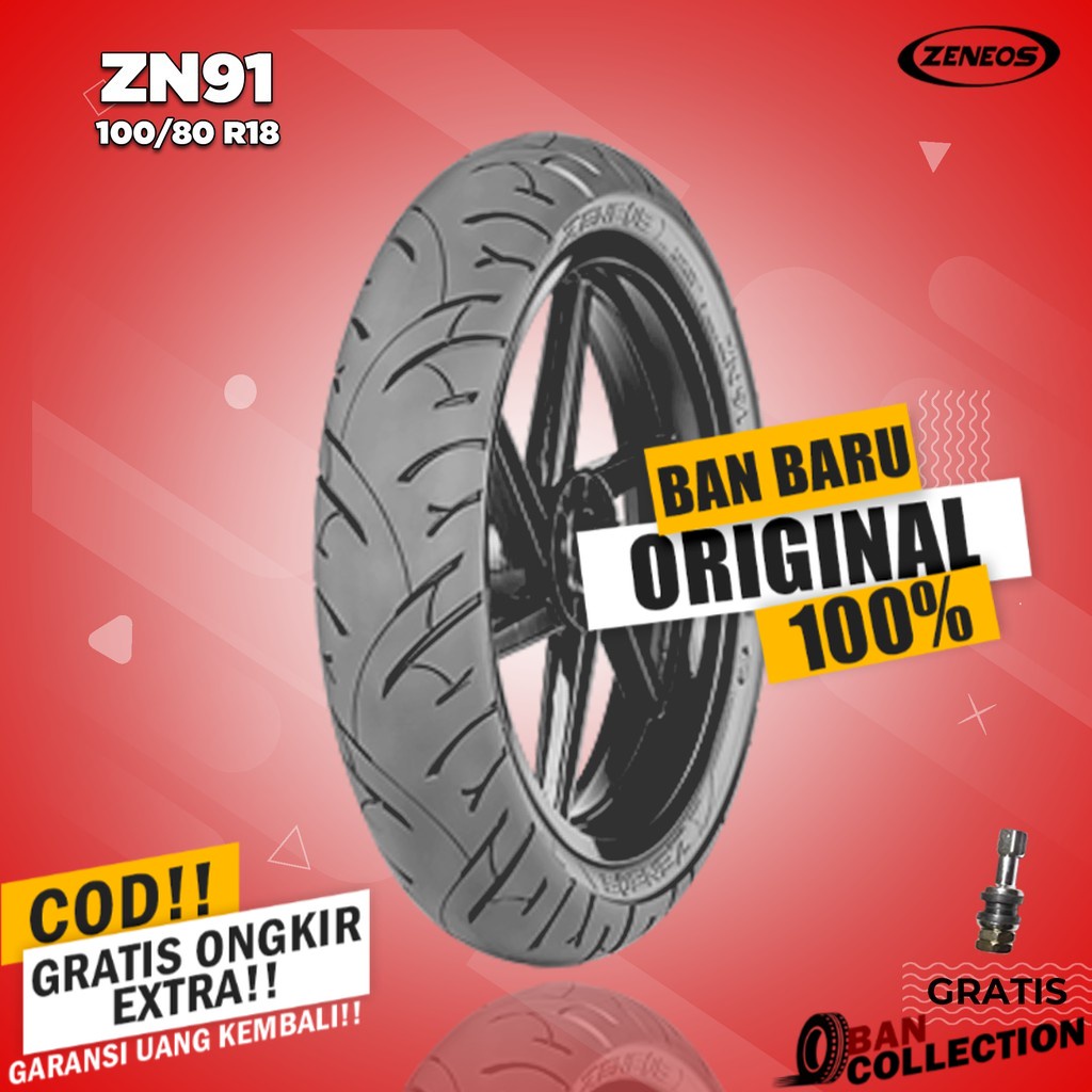 Ban Motor MOGE (Motor Batangan) // ZENEOS ZN91 100/80 Ring 18 Tubeless