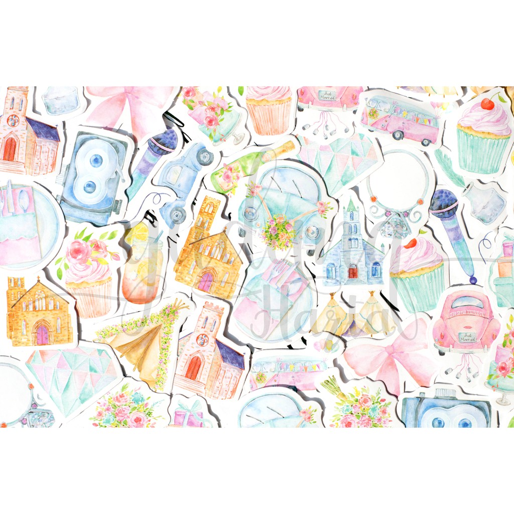 Stiker Wedding Party Stiker Lucu Stiker Unik DIY Scrapbook GH 303461