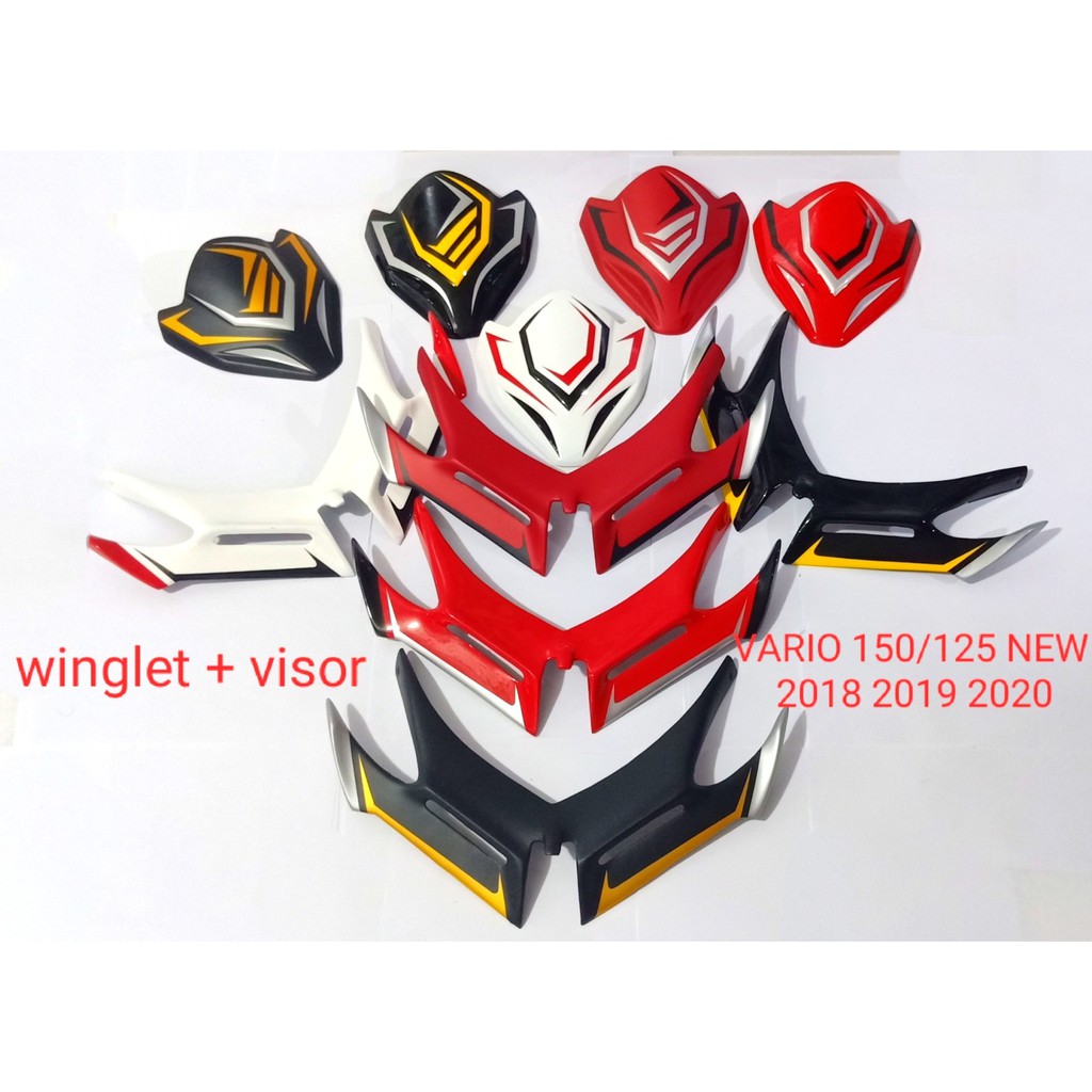 WINGLET VARIO 150 ESP NEW PLUS VISOR WINGLET PLUS VISOR VARIO 150 VARIO 125 ESP NEW 2018 2019 2020