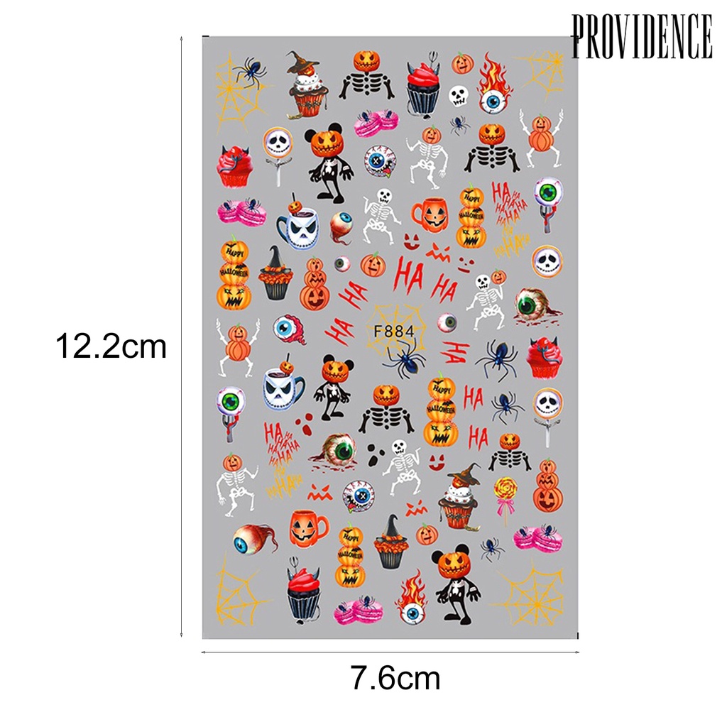 Stiker Kuku Motif Natal / Halloween Ultra Tipis Tidak Pudar Untuk Dekorasi Nail Art DIY