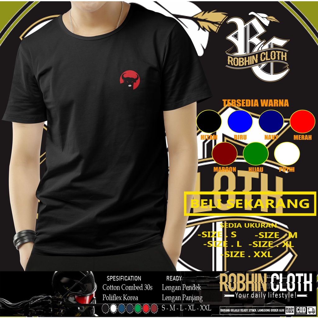 Kaos PDIP Partai Demokrasi Indonesia Perjuangan Logo Baju Distro