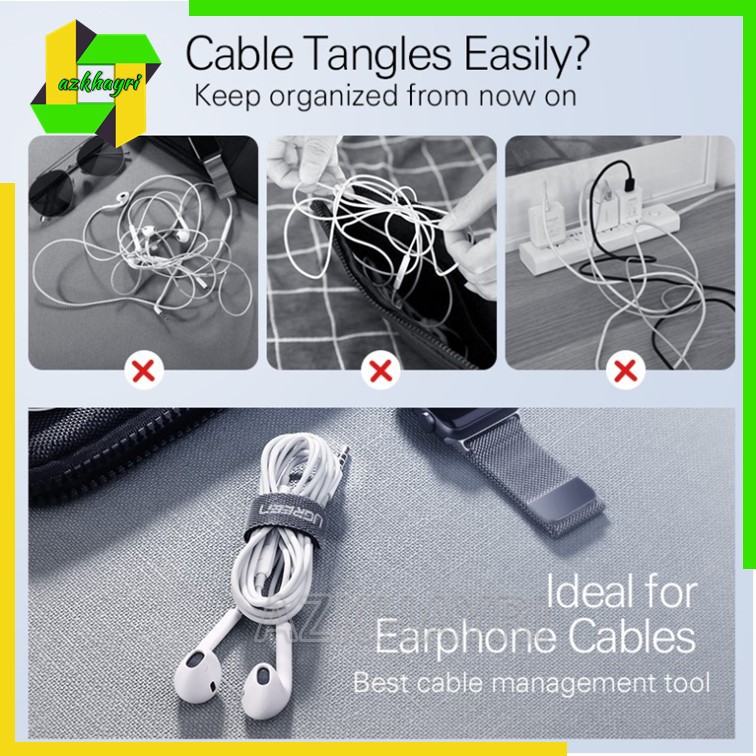 Ugreen Velcro Cable Management Winder Cord Holder Kabel Ties Nylon