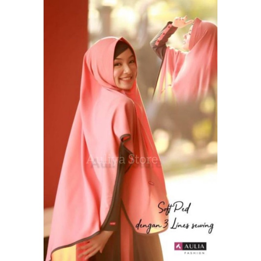 AULIA FASHION Set Gamis KAYSERI GREY CORAL Busana Muslim Branded