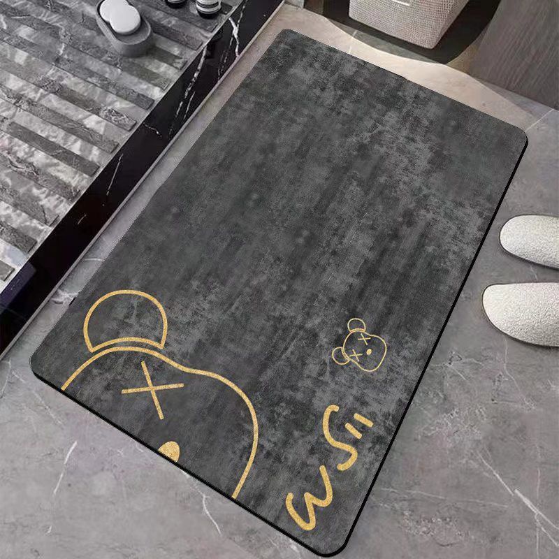 Keset Kaki Motif  /Keset Kaki 40x60cm Printing Motif Branded Herms Mewah Alas Kaki Anti Slip