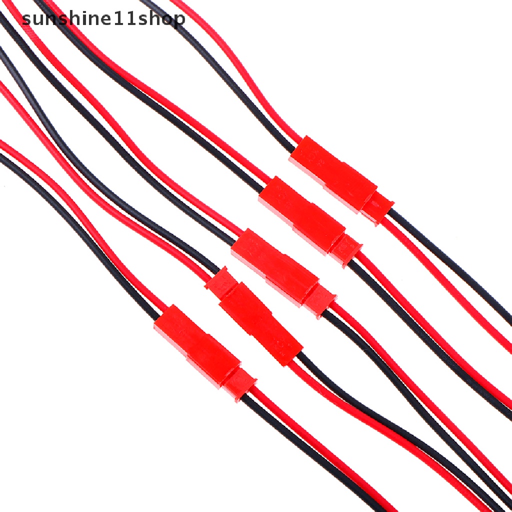 (SHO) 20pcs Kabel Konektor 2 Pin male / female jst 22 awg Untuk Baterai rc