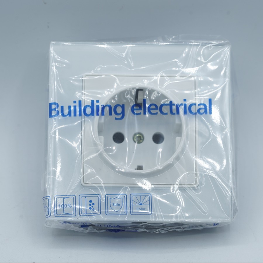 Saklar Soket Dinding White Wall Power Socket Plug