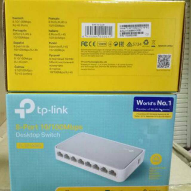 TP-LINK TL-SF1008D 8-Port 10/100Mbps Desktop Switch