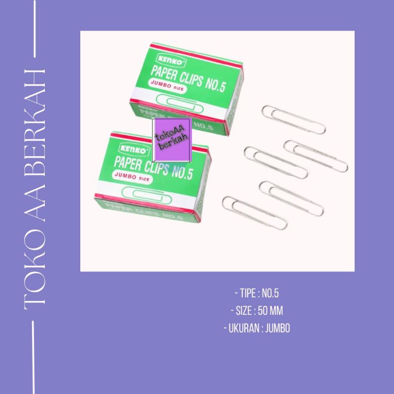 

Kenko Paper Clips No.5 Jumbo Size
