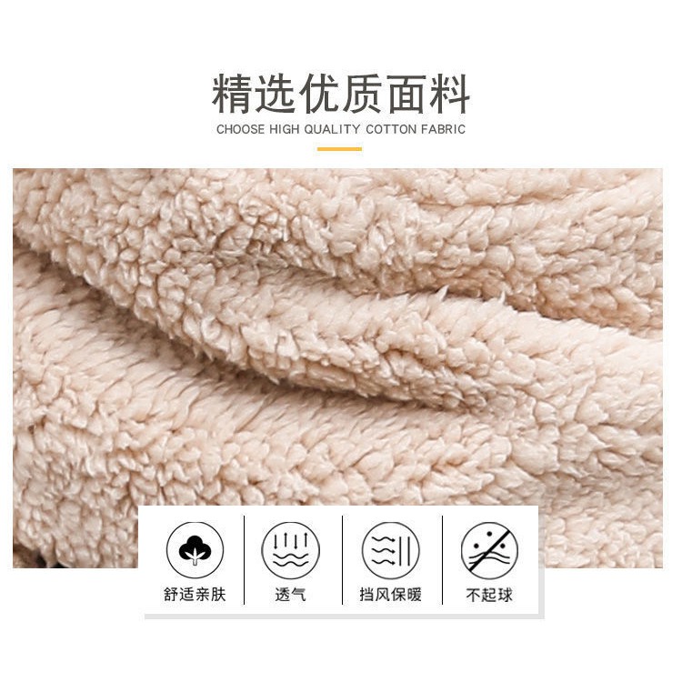 SYBR syal kupluk beruang bulu tebal halus imitasi musim dingin winter shawl