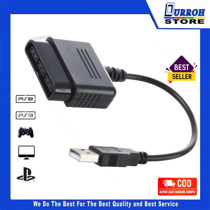 Converter Stik PS2 ke PS3/ PC Hitam / Converter Single