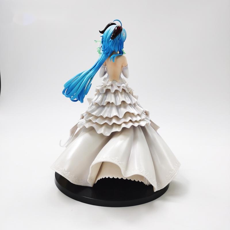 Mainan Action Figure Anime Impact Ganyu Dress Pernikahan Bahan Pvc Ukuran 25cm Untuk Koleksi Anak