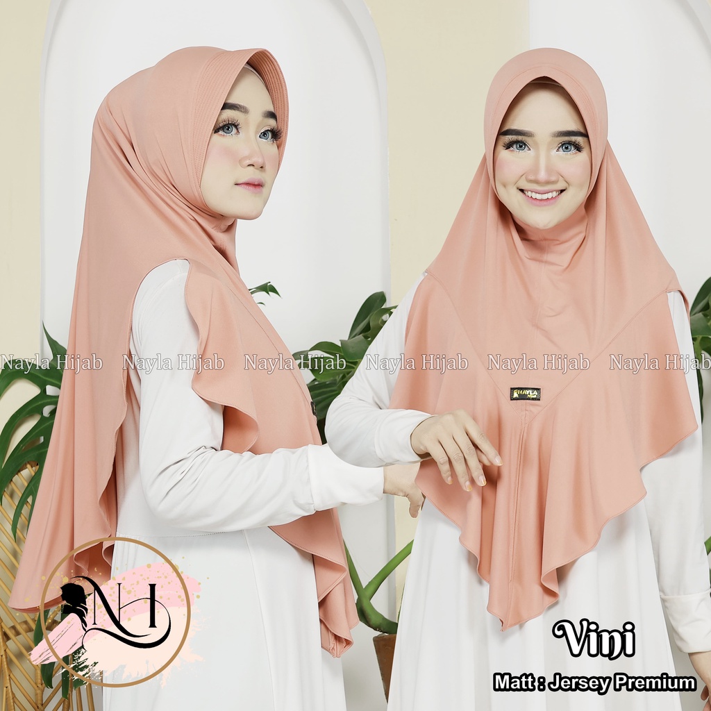 Kerudung Instan Jersey Model Vini Jilbab Instan Jersey Super Premium Hijab Bergo Terbaru Nayla Hija'b