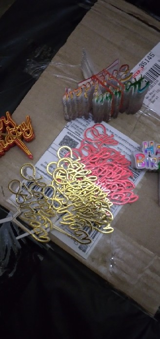 Topper / Hiasan Kue Happy Birthday Latin Gold ;)