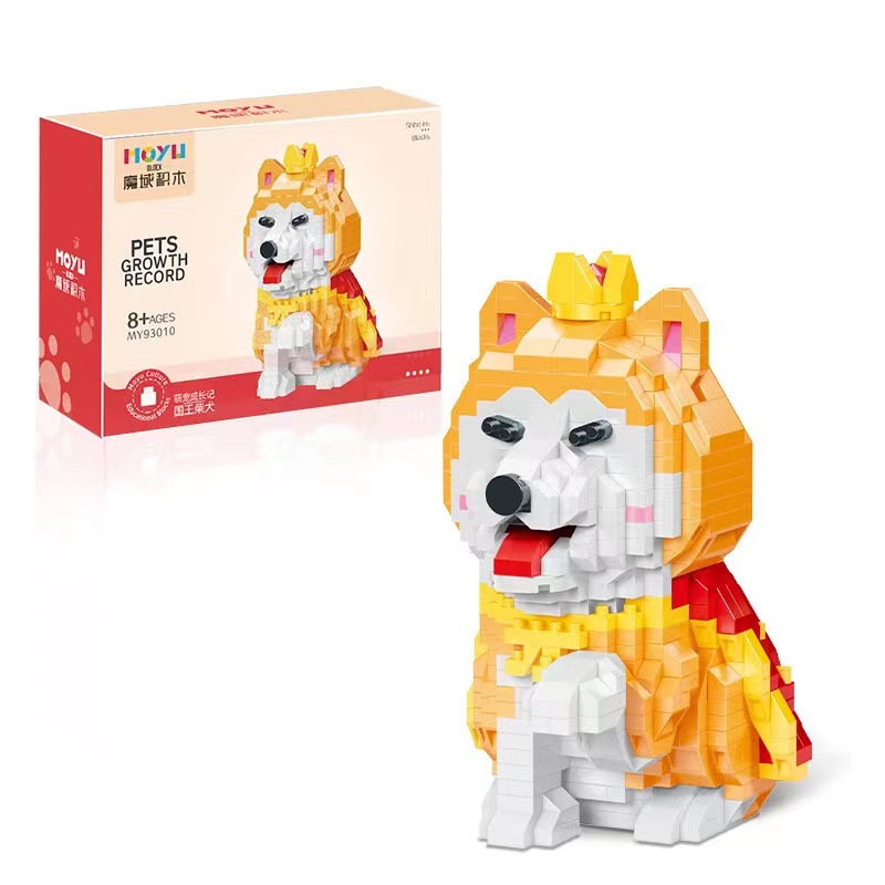 Mainan Balok Bangunan Mini Seri Hewan Anjing Husky / Corgi Kompatibel Lego