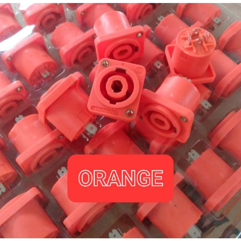 SOCKET SOKET SPIKON BMA  BIRU / ORANGE ADA LUBANG MUR