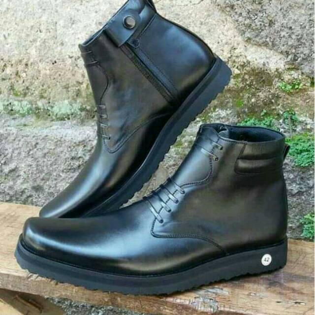 Sepatu PDH Kulit Asli / Sepatu Pria / Sepatu Satpam / Sepatu Security