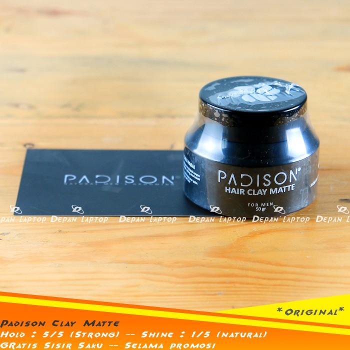 ORIGINAL Padison Hair Clay Matte 50gr Minyak Rambut Natural Pria Murah